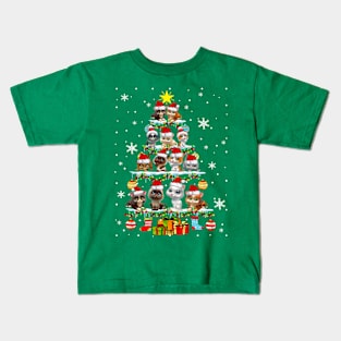 cat chritmas tree Kids T-Shirt